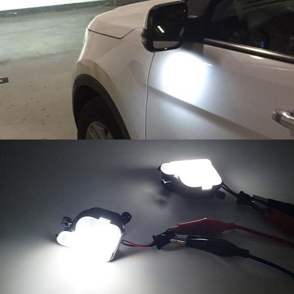 2PCS 6000K Weiße LED Unter Seite Spiegel Licht Pfütze Lampen Für Skoda Octavia 3 2 5E 1Z 2004-2020 Skoda Superb 3 2 B6 B8 2008-2021311w