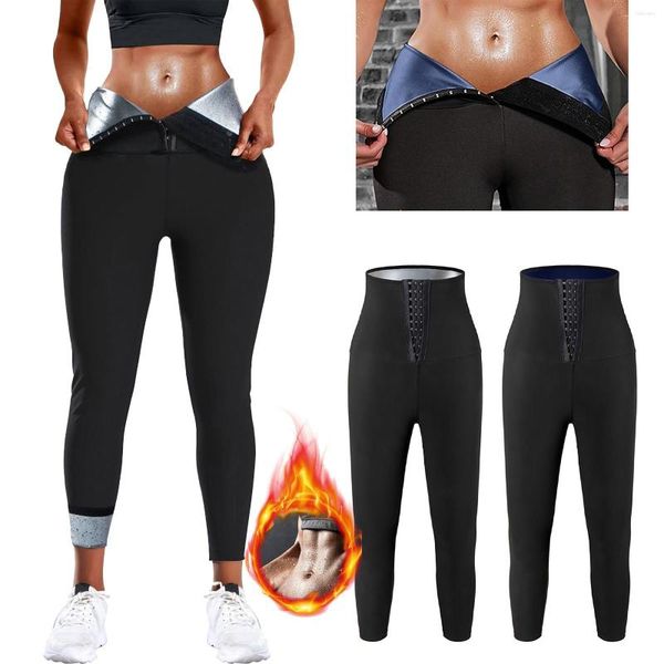 Pantaloni da sauna per il sudore da donna Shapers per le donne Allenatore a vita alta Leggings dimagranti Compression Workout Body Shaper Cosce