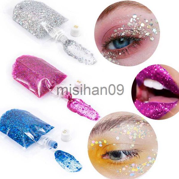 Altro trucco 40 ml / borsa Multifunzionale Eye Glitter Cream Capelli Corpo Viso Glitter Gel Art Flash Paillettes sciolte Crema Festival Decorazione No J230718