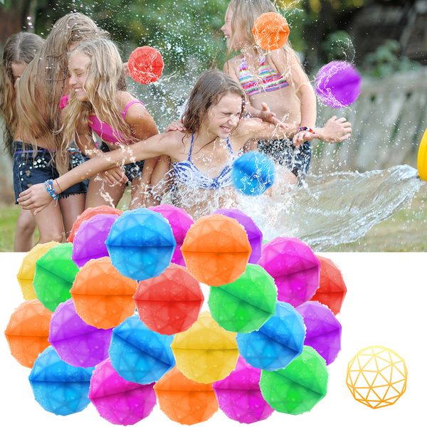 Sand Play Water Fun Reutilizável Balão de água Jogos ao ar livre Praia Verão Recarregável Autovedante Enchimento rápido Silicone Bola de água Brinquedos para crianças 230718