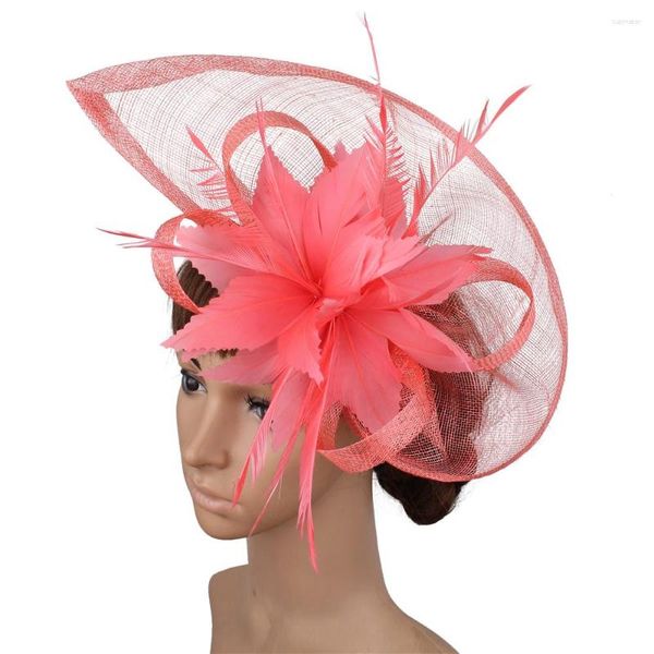 Berets Damen Klassische Fascinator Hüte Für Hochzeit Elegante Kopfbedeckung Auf Haar Clip Braut Party Zubehör Frauen Kopfbedeckungen