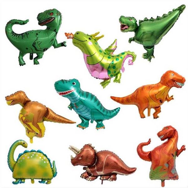 50 pçs mini balão de folha de dinossauro meninos balões de animais crianças dinossauro festa de aniversário jurássico decorações balão h1026260k