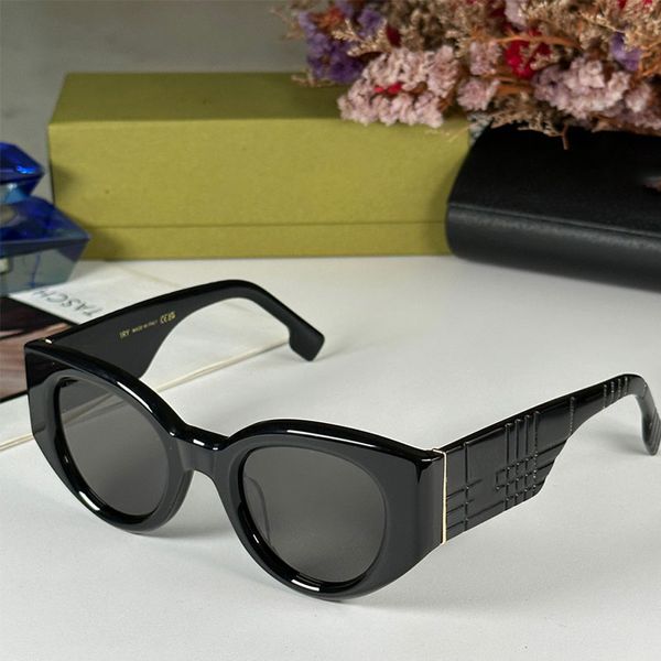 Modedesigner-Damen-Sonnenbrille mit ovalem Rahmen, klassische Laufsteg-Sonnenbrille, Pariser Modewoche, Damen-Luxusmarke, hochwertige Outdoor-Sonnenbrille, 43 90