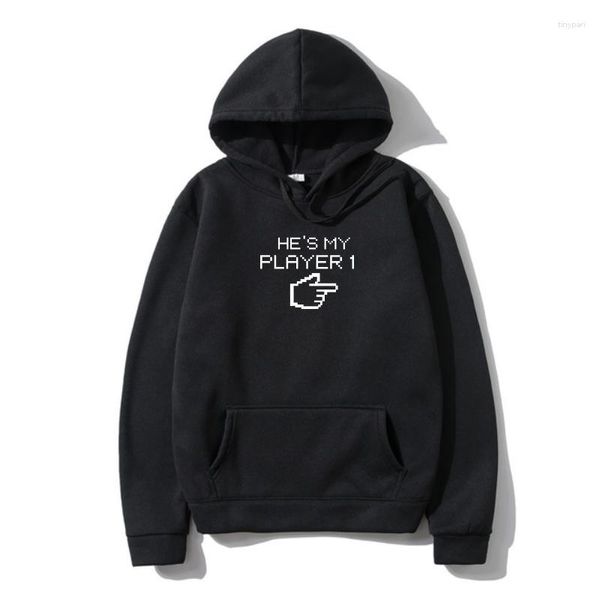 Männer Hoodies Spieler 1 Gamer Paar Frauen Oberbekleidung Prin Pullover Mode Stil Preis SweaSweatSweatshir Hoody Cartoon Chara