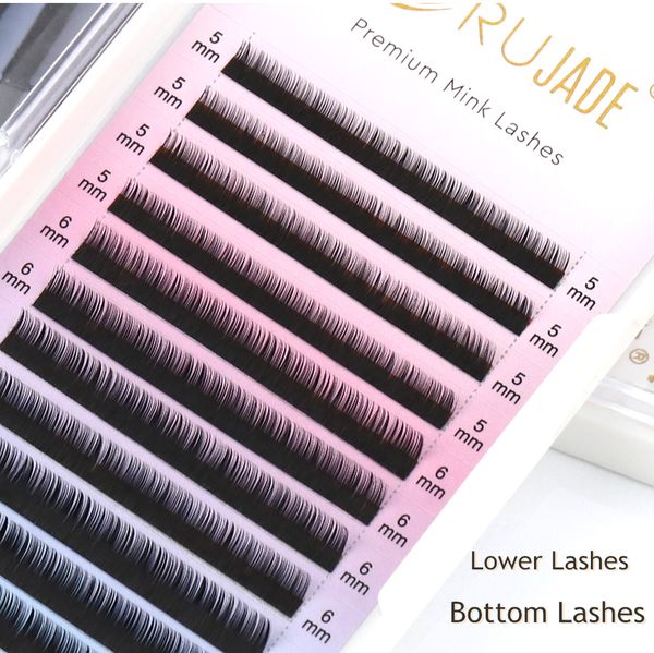 Falsche Wimpern RUJADE Bottom Lower Lashes 5 mm 6 mm 7 mm 8 mm Kurze Größen unter natürlicher individueller Wimpernverlängerung 230617