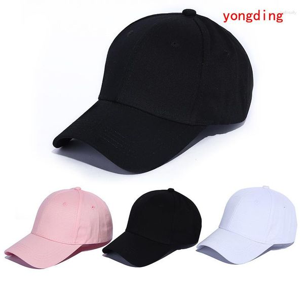 Ballkappen Mode Top Qualität Papa Hüte Blank Baseball Casual Hut Hip Hop Cap Sommer Sonne Einstellbar Frauen Weiß Rosa Schwarz