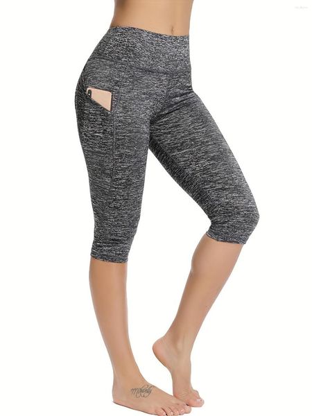 Leggings da donna JSC Spandex Pantaloncini da palestra da donna neri Collant da allenamento morbidi oversize Completi da fitness Pantaloni da yoga 3/4 Abbigliamento da jogging sportivo