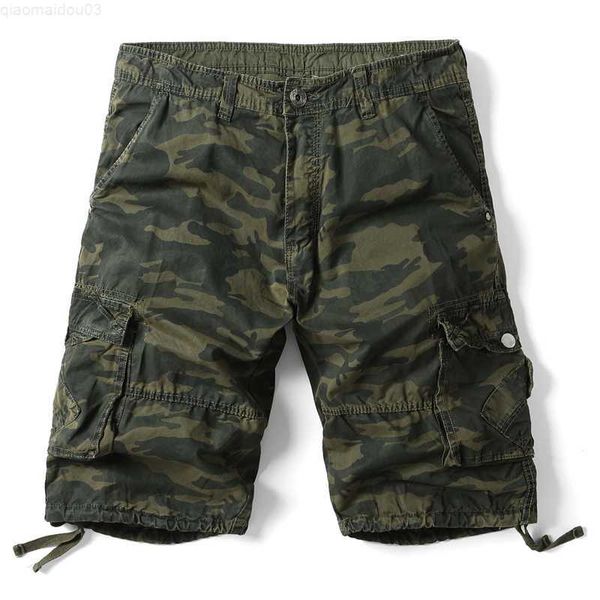 Shorts Masculino Shorts Cargo Masculino Moda Militar Calções Casuais Com Vários Bolsos Masculino Algodão Camuflado Esporte Corredor Bermuda Calça Curta L230718