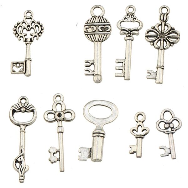 charms mix di gioielli argento antico chiavi metallo vintage nuovi gioielli moda fai da te accessori per gioielli bracciali collane making296r