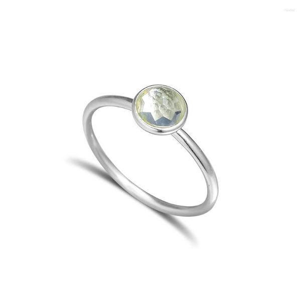 Cluster Rings March Droplet Com Cristal Aqua Blue Prata Esterlina 925 Joias Finas