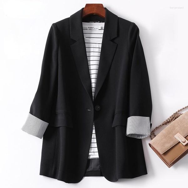 Abiti da donna Blazer casual primavera manica lunga da donna Fashion Business Plaid Women Work Office Coats Giacca da donna