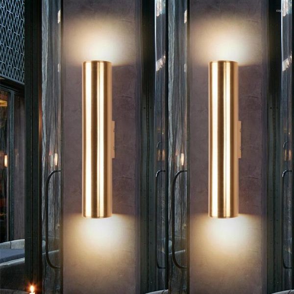 Lampada da parete BEIAIDI Nordic Round Golden Portico Luce Camera da letto Comodino LED Industriale Retro Loft Cafe Scale Corridoio Corridoio
