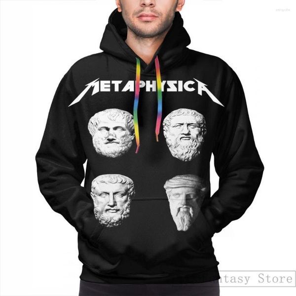 Herren-Kapuzenpullover, Herren-Sweatshirt für Damen, lustiges Metaphysica – lustiges Metal-Philosophie-Shirt, bedruckt, lässiger Kapuzenpullover, Streatwear