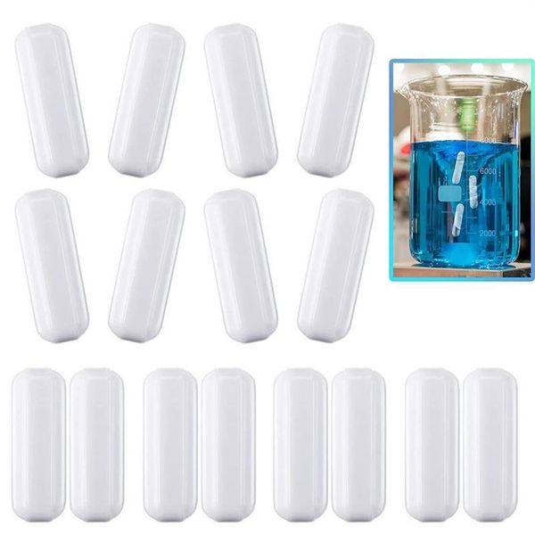 Suprimentos de laboratório 16 peças agitador magnético PTFE misturador barra de agitação placa de laboratório haste magnética 25 mm304h