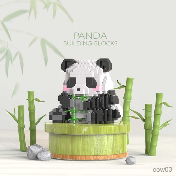 Blocchi creativi fai-da-te assemblabili animali carino MINI stile cinese animale Panda Building Block giocattoli educativi per bambini modello mattoni R230718