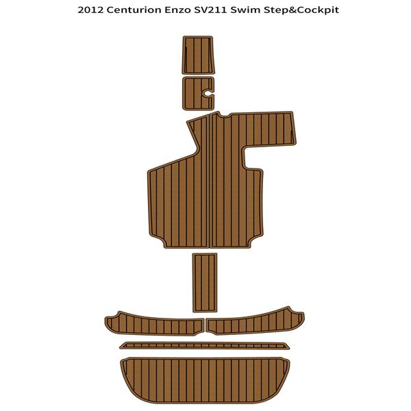 2012 Centurion Enzo SV211 Badeplattform, Cockpit-Pad, Boot, EVA-Teak-Deck-Bodenmatte