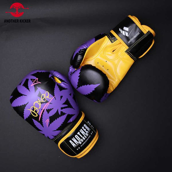 Equipamento de Proteção Luvas de Boxe Muay Thai Luvas de Couro PU Homens Mulheres Crianças Luvas de Perfuração Sanda Karate Fight MMA Kickboxing Equipamento de Treinamento HKD230718