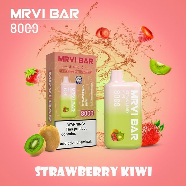 Original MRVI BAR 8000 Puffs Einweg-Vape-Stift E-Zigarette mit wiederaufladbarem 650-mAh-Akku Großhandel vorgefüllt 16 ml Big Vapor Elfbar Shenzhen Popular Deive