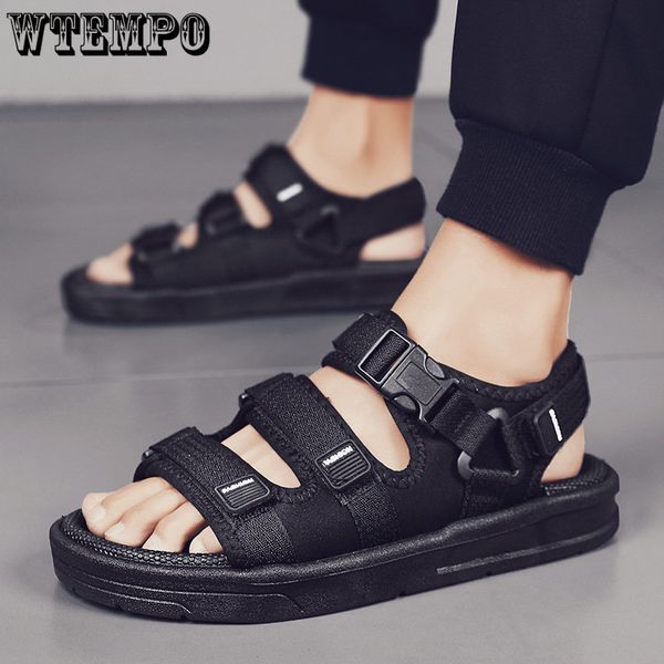 Sandalen WTEMPO Männer Sommer Gummi Plattform Hausschuhe Studenten Casual Koreanische Version Trend Tragen Außerhalb Strand Schuhe 230718