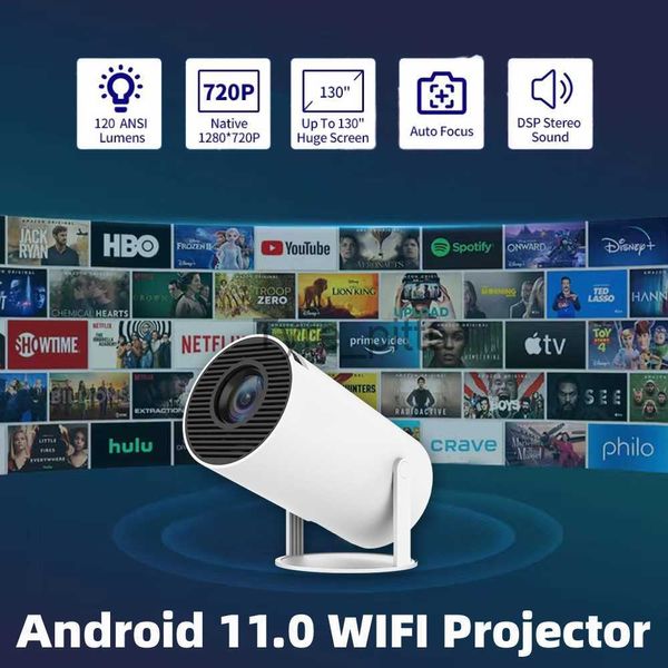 Другие аксессуары проектора Mini Portable Wi -Fi Project TV Home Theatre Cinema поддержка HDMI Android 1080p для Xiaomi Samsung Mobile Phone X0717