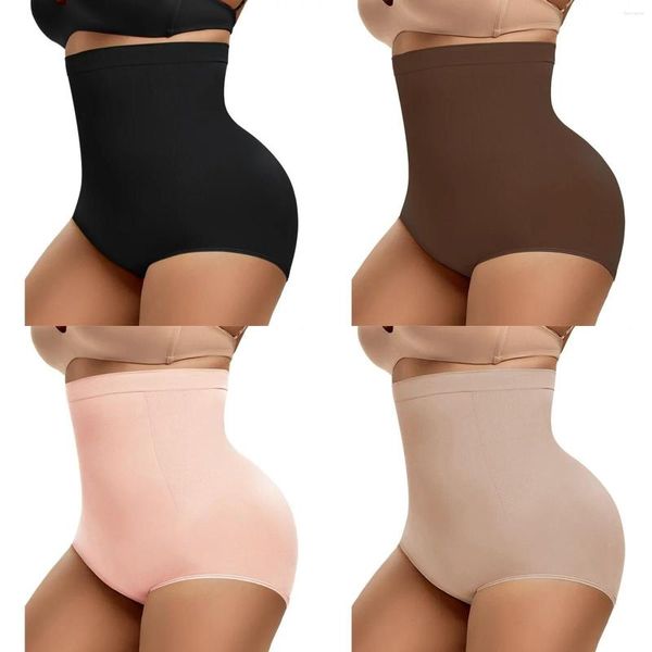 Calças modeladoras femininas modeladoras cintura alta tamanhos grandes meia-calça para redução de barriga pós-parto em lata