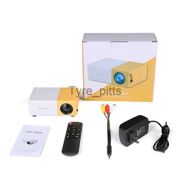 Altri accessori per proiettori Proiettore LED 400 lumen Mini 720P 1080P Videoproiettore portatile Altoparlante incorporato Telecomando per intrattenimento Home Theater x0717