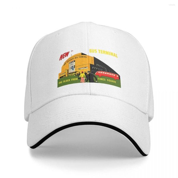 Baskenmützen YORK PORT AUTHORITY BUS TERMINAL – WERBUNG Baseball Caps Snapback Hüte Outdoor Einstellbare Casual Cap Hip Hop Hut