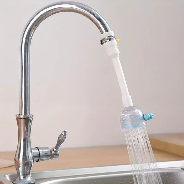 1PC Wasserreiniger, wassersparendes und wassersparendes Gerät für Küchen- und Badezimmerarmaturen, erweiterter Wasserfilter aus Weizenreisstein, einstellbare spritzwassergeschützte Düse