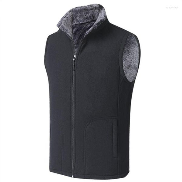 Gilet da uomo Gilet in pile autunno inverno Giacca Gilet casual caldo Colletto alla coreana Cappotto termico senza maniche Escursionismo Capispalla da campeggio