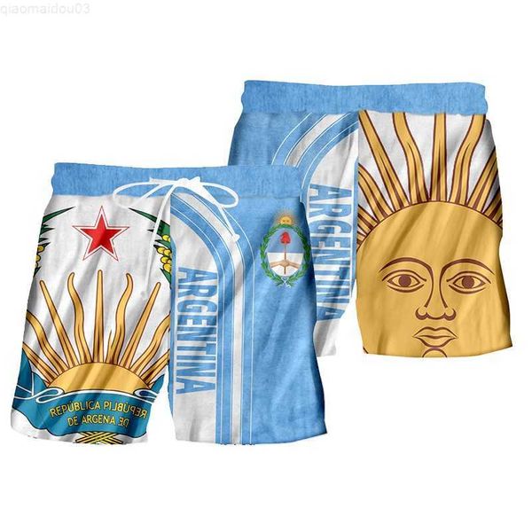 Männer Shorts DIY Benutzerdefinierte Sommer Casual Argentinien Nationalflagge Shorts Männer Boardshorts Atmungsaktive Strand Shorts Fitness Sport Kurze Hosen Männlich L230718