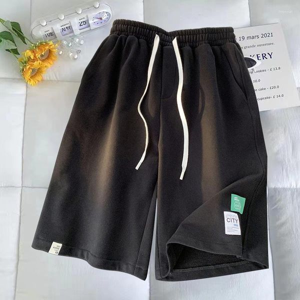 Shorts Masculino Moda Esportes Fitness Estudante Solto Calça Reta de Perna Larga Verão Homens Mulheres Casual Roupas Masculinas de Cinco Pontas