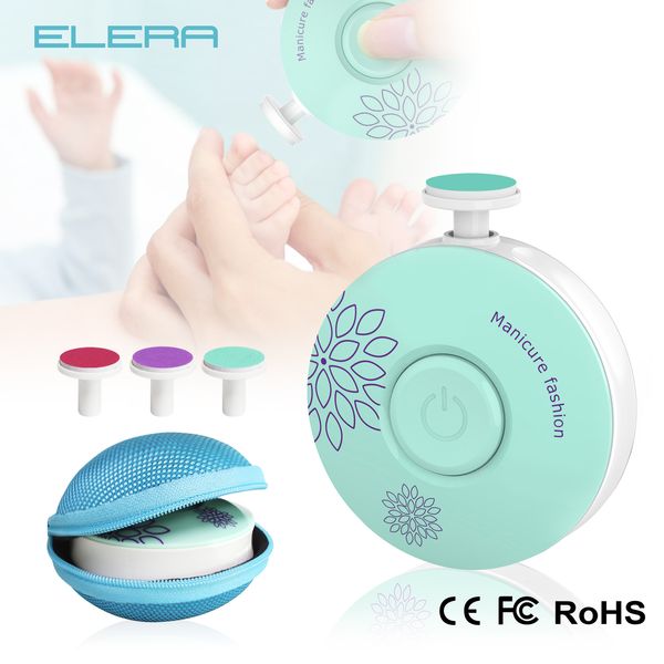 Cuidados com as unhas ELERA Baby Electric Trimmer Kid Polisher Tool Kit Manicure Set Easy To Trim File Clippers For born 230718