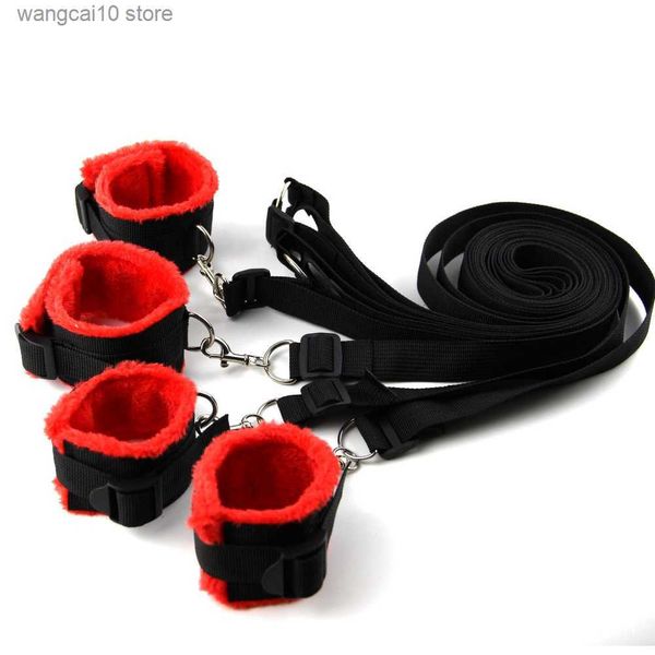 Sexy Set Bdsm Adult Game Supplies Sex Toys for Women Bed Binding Shackle Hands Foot Set Flirting Estimulant Sex Toys for Couples T230718