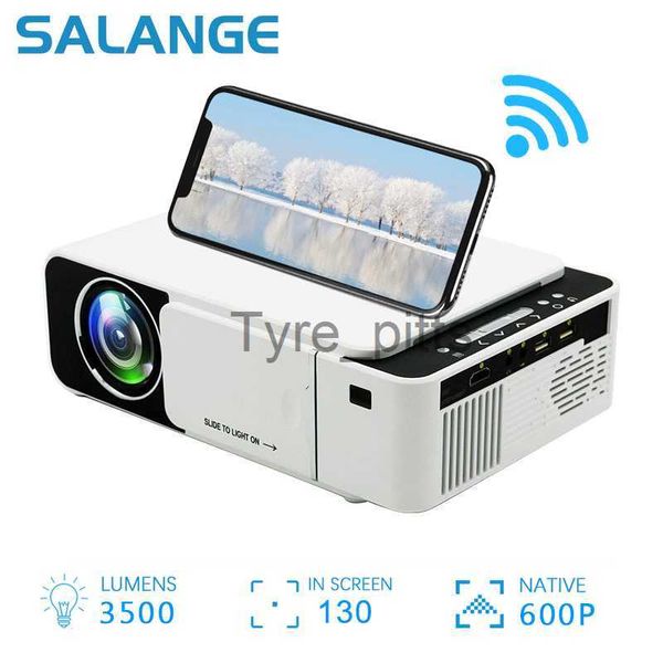 Diğer Projektör Aksesuarları Salange T5 Mini Projektör Desteklenen Full HD 1080p Video Beamer LED Video Ev Sineması USB AV X0717 ile Uyumlu