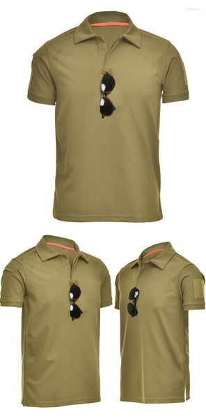 Erkek Polos Özel Ordu Hayranları Özel Kuvvetler T-Shirt Taktik Kısa Kol Yuvarlak Boyun Gevşek Yaz Hızlı Kuru Elastik Eğitim SH