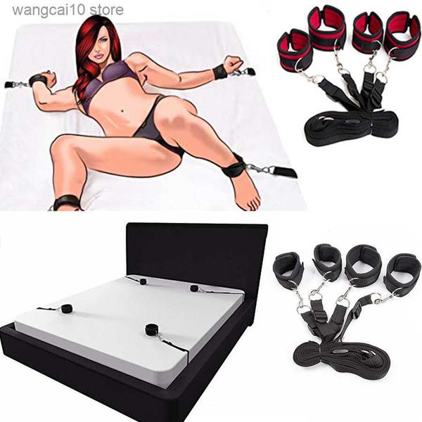 Sexy Set Sex Toys For Woman Men BDSM Bondage Set Under Bed Erotic Restraint Hands Ankle s Adult Games For Couples Fetish Sexshop T230718