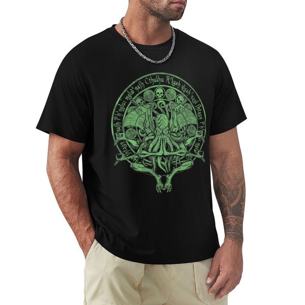 Herren Polos The Idol Sick Green Variant Cthulhu God Art TShirt Vintage T-Shirt Sweat-Shirts schweres Gewicht für Männer 230717