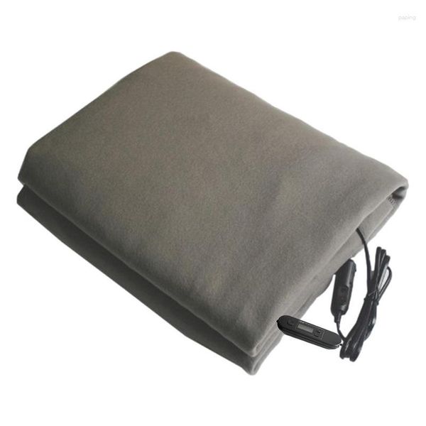 Capas para assento de carro Cobertores elétricos portáteis para aquecimento externo Cobertores aquecidos de lã de 12 volts para viagens e trailers para climas frios