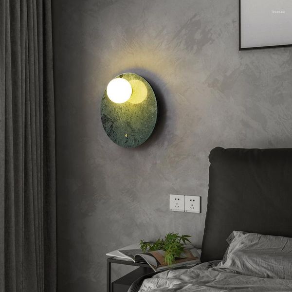 Lampada da parete in marmo italiano a led per la decorazione domestica Soggiorno Bagno Lampada da comodino Corridoio Corridoio Lampada da parete in pietra