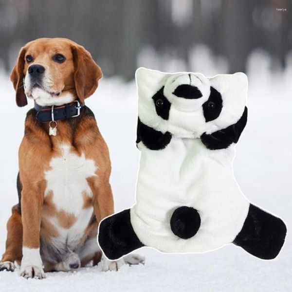 Jaqueta para roupas de cachorro Linda tosquia atraente Desenho de panda em forma de gato Roupa quente para festa Casaco para animais de estimação