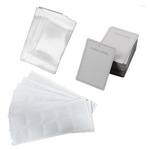 Schmuckbeutel F19D 100 Stück Selbstbeutel-Karten-Organizer-Tag DIY handgemachte Verpackung für Schmuck