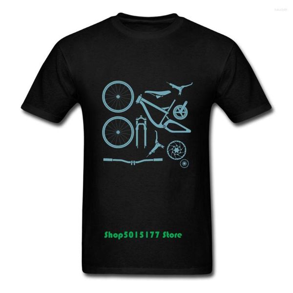 Camisetas masculinas Est Enduro Biker Shirt Men Mountain Bike Bmx Tshirt Rider Mountains Tee Hombre Parts Design
