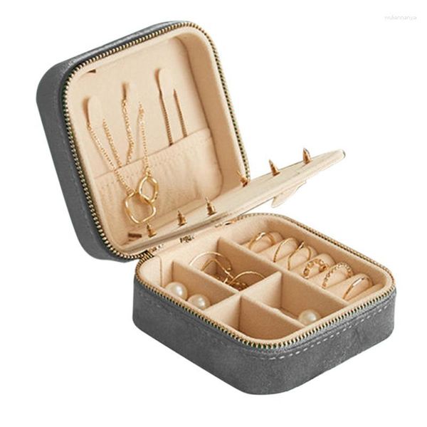 Lagerung Flaschen Reise Samt Schmuck Box Mini Kleine Organizer Tragbare Vitrine Für Ringe Ohrringe