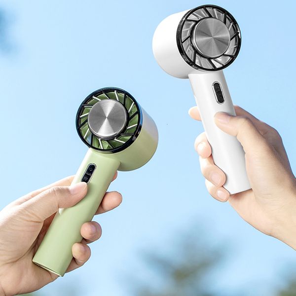 Fans Tragbarer Mini-Handventilator, Kaltkompressions-Luftkühlventilator, 2200 mAh, wiederaufladbarer USB-Elektroventilator, handlicher, blattloser Turboventilator für den Außenbereich, 230717