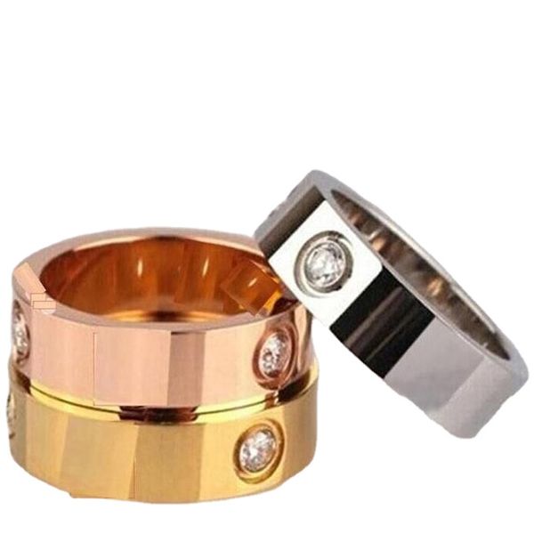Resigner Anelli gioielli Womens Titanio in acciaio in lega d'oro Gold Placcone Anello da uomo per accessori Love Accessori