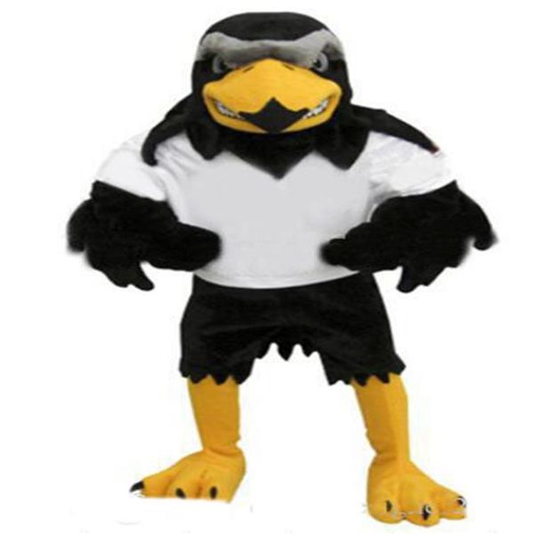 Deluxe Plush Falcon Mascot Costume Adult Size Eagle Mascotte Mascota Carnival Party Cosply Costume Fancy Dress Suit Fit260R