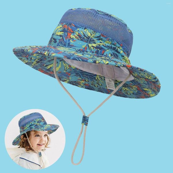 Berets Kleinkind Eimer Hut Kappe Jungen Baby Sonne Kinder Strand Hüte Breite Krempe Outdoor Spielen Für Jungen Und Mädchen