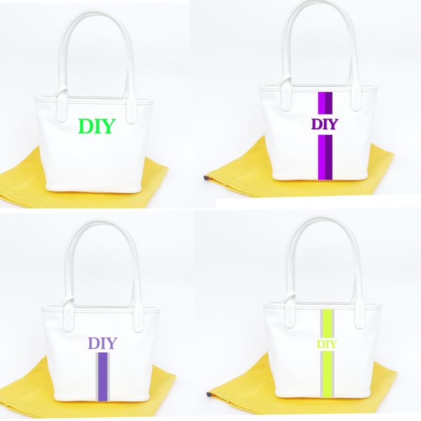 Damen-Einkaufstaschen, Umhängetasche, einseitig, echte Handtasche, DIY, handgefertigt, individuell anpassbar, A6