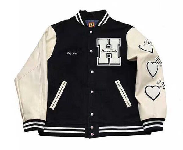 Herren Wollmischungen Human Made Street Herbst Winter Hohe Qualität 1 1 Gestickter Buchstabe Love School Team Jacke HKD230718