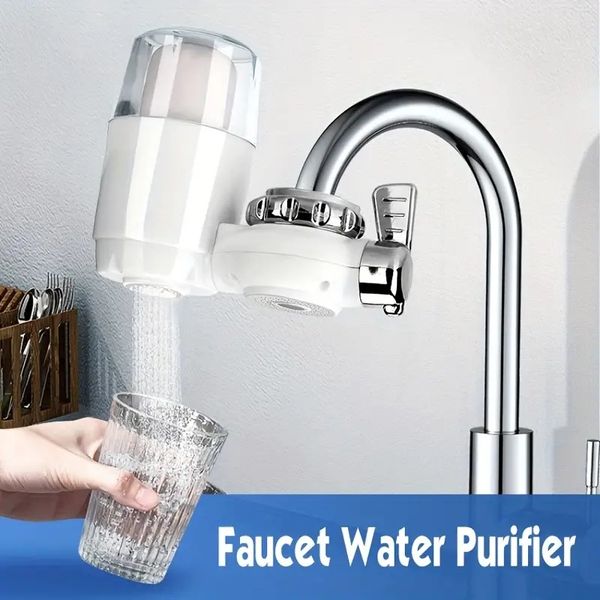 Rubinetto per uso domestico Depuratore d'acqua Nucleo filtrante ceramico Depuratore d'acqua Rubinetto Filtrazione a 5 strati Filtro dell'acqua per cucina Toilette Elemento filtrante pulibile Rubinetto riutilizzabile